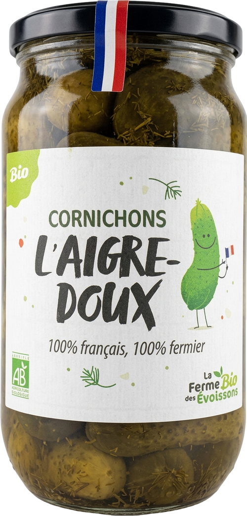 Cornichons L’aigre-doux bio - 550g