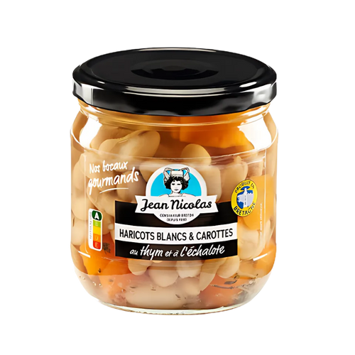 Haricots blancs et carottes au thym et à l'échalote - 235g