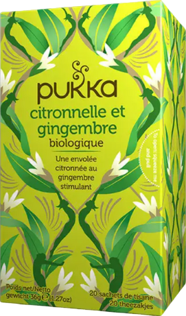 Infusion citronnelle et gingembre bio - 20 infusions