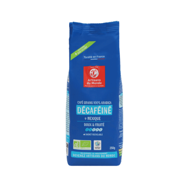 Café décaféiné en grains bio - 250g