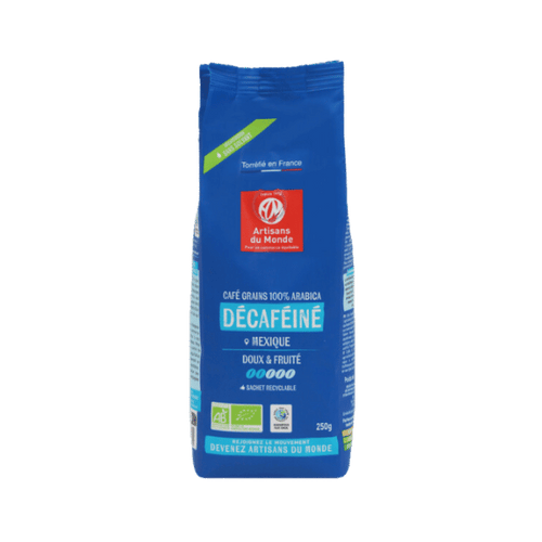 Café décaféiné en grains bio - 250g