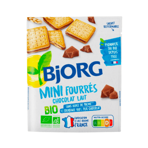 Mini fourrés chocolat au lait bio - 180g