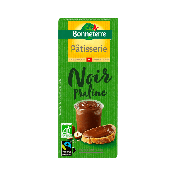 Chocolat Noir Praliné Pâtisserie bio - 180g