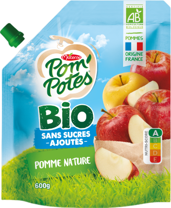 Compote de pomme sans sucre ajouté bio - 600g