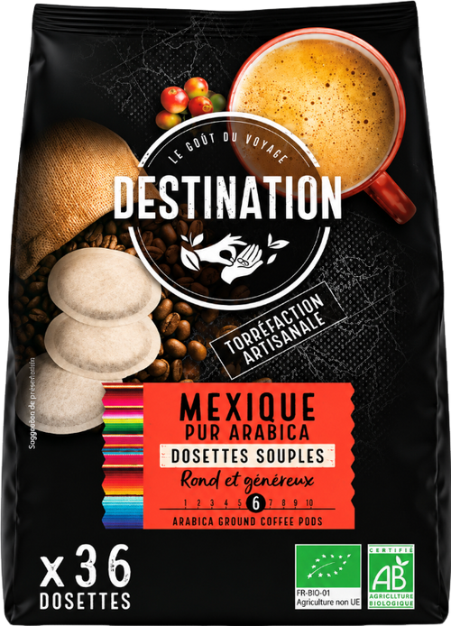 Café mexique pur arabica bio & équitable – 36 dosettes compatibles senseo