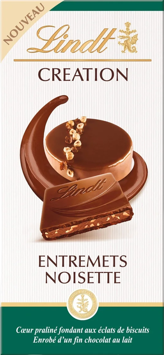 Tablette de chocolat lait entremets noisette - 150g