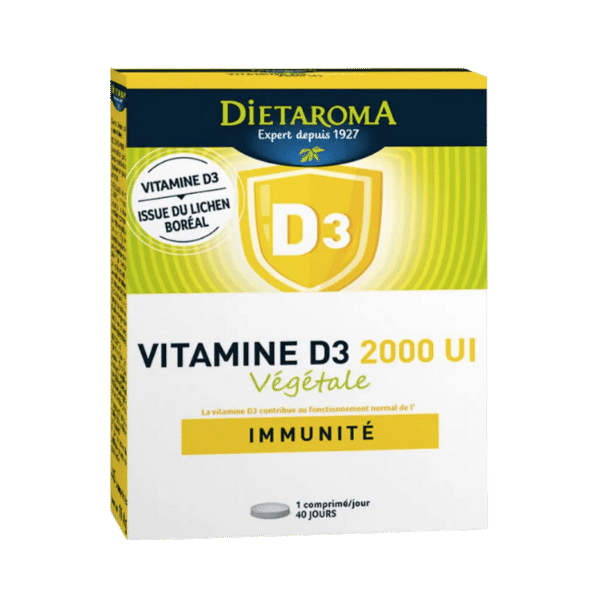Vitamine D3 Végétale 2000 UI - 40 comprimés - Dietaroma