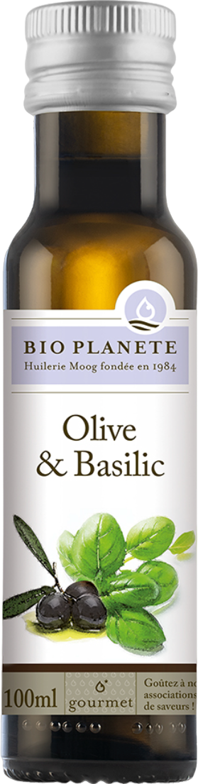 Huile d'olive et basilic - 10cl