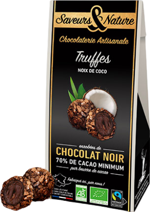 Ballotin de truffes à la noix de coco bio - 100g