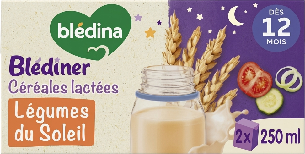 Céréales lactées aux légumes du soleil - 2x250ml