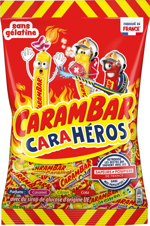 Bonbons durs saveur caramel, citron et cola  - 380g