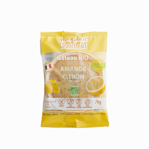 Gâteau à l'amande et au citron bio - 70g
