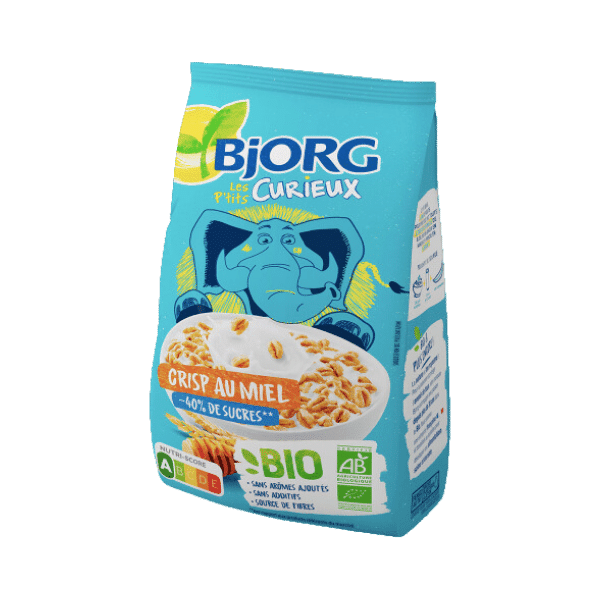 Céréales Crisp au miel les p'tits curieux bio - 220g - Bjorg