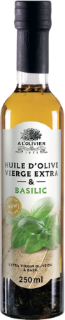 Huile d'olive au basilic - 250ml