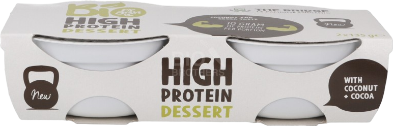 Dessert végétal protéiné, saveur noix de coco et cacao bio - 2x135g