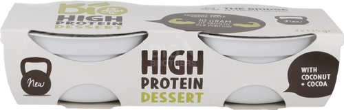 Dessert végétal protéiné, saveur noix de coco et cacao bio - 2x135g
