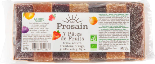 Assortiment de 7 pâtes de fruits bio - 220g