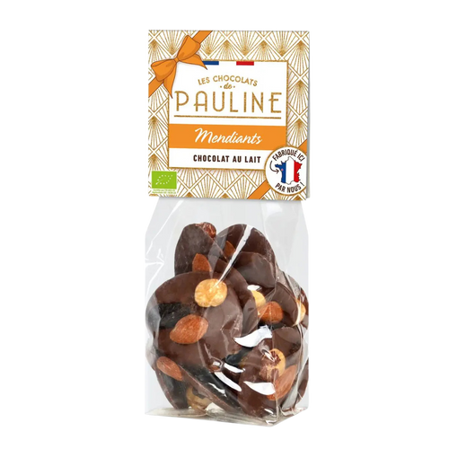 Mendiants au chocolat au lait bio - 150g
