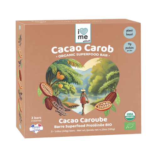 3 Barres Caroube protéinées bio - 3x40g - I love me attitude