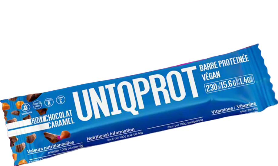 Barre protéinée vegan chocolat-caramel - 60g