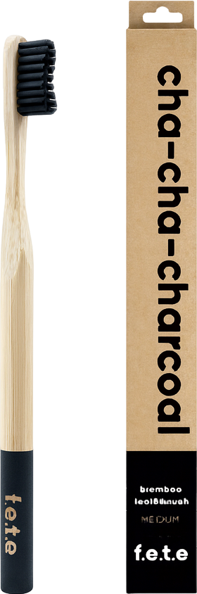 Brosse à dent en bambou medium noir