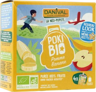 Compotes pomme banane Bio - 4x90g