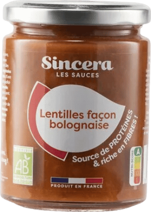 Sauce bolognaise veggie de lentilles - 280g