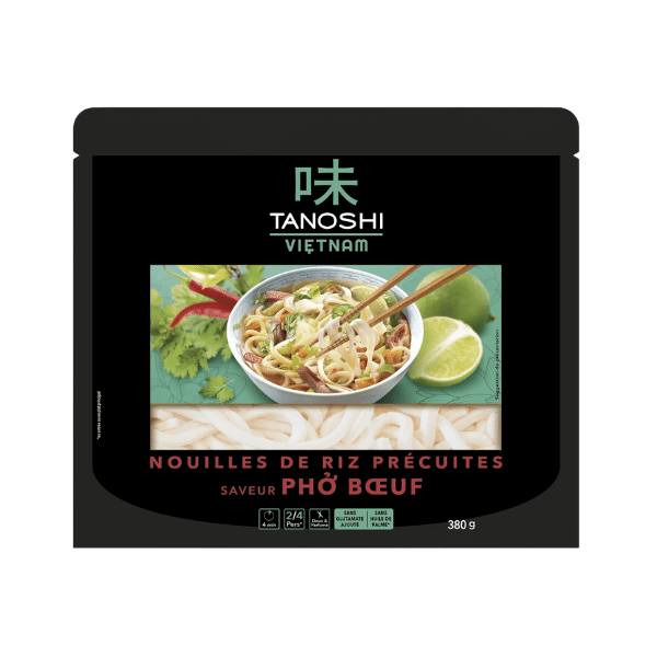 Nouilles de riz précuites saveur phô boeuf - 380g