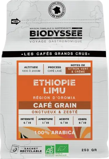 Café grain grand cru Ethiopie Limu - 250g