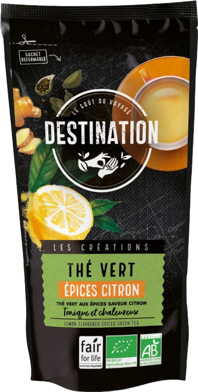 Thé vert vrac épices citron bio - 100g