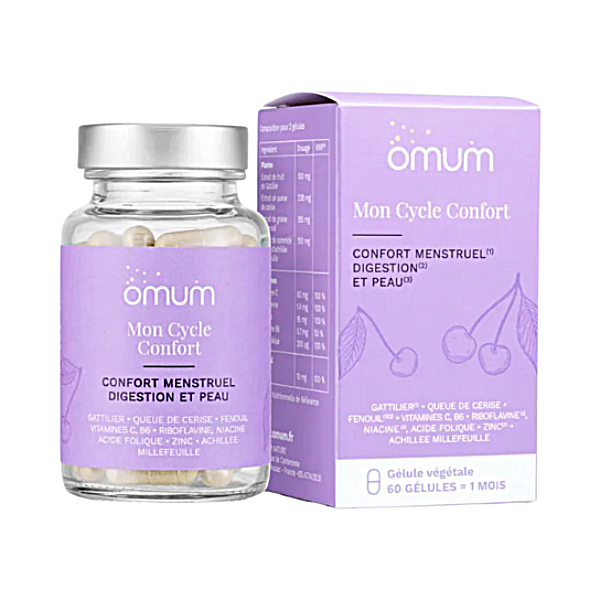 Mon Cycle Confort, confort menstruel, digestion et peau - 60 gélules