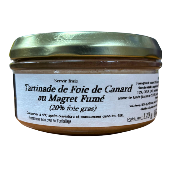 Tartinade de foie de canard au magret fumé (20% foie gras) - 120g