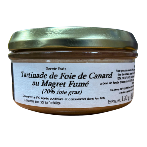 Tartinade de foie de canard au magret fumé (20% foie gras) - 120g