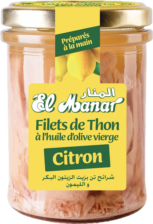Filets de thon au citron - 200g
