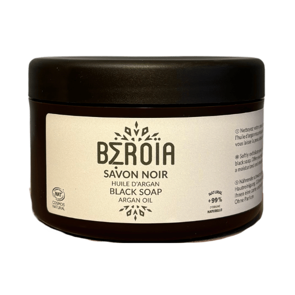 Savon noir à l’huile d’argan bio - Gommage corps - 180g