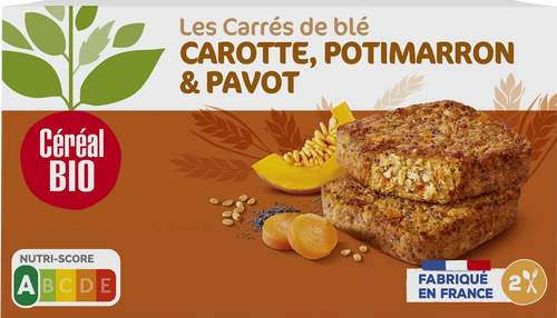 Galettes blé, carottes, potimarron et pavot Bio - 200g