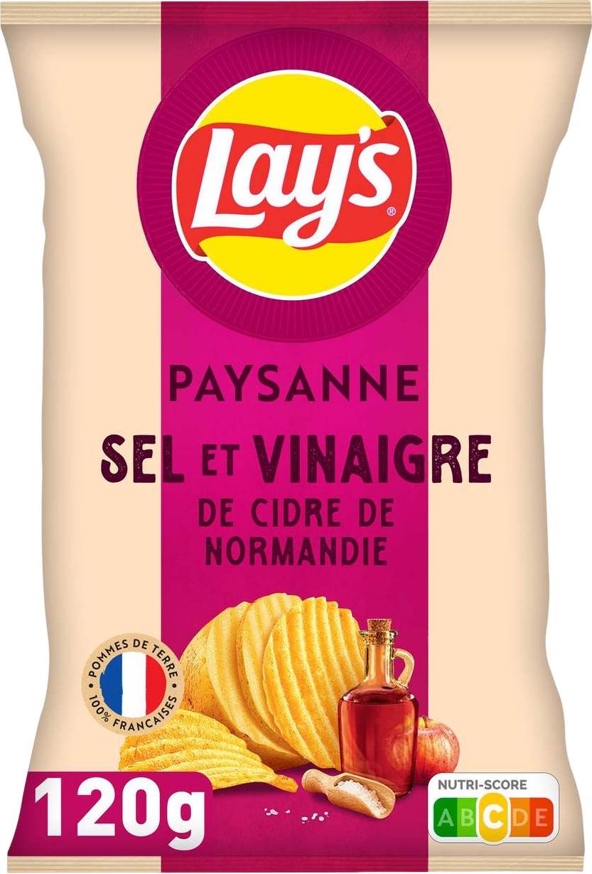 Chips paysanne sel et vinaigre de cidre - 120g