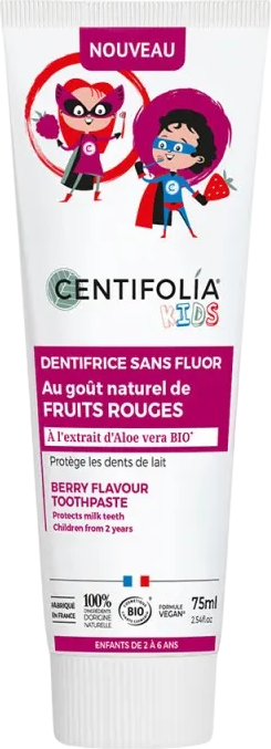 Dentrifice sans fluor fruits rouges enfants bio - 75ml
