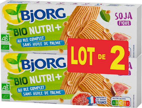 Lot de 2 biscuits soja figue - 2x240g