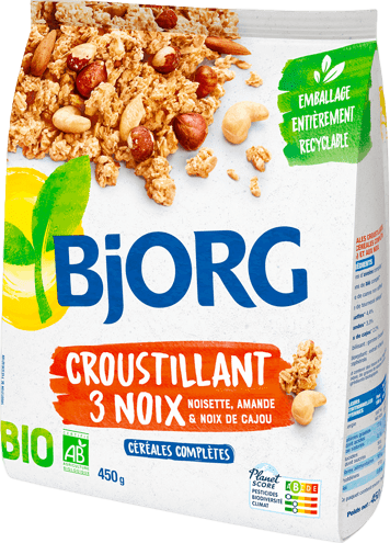 Céréales croustillantes aux 3 noix bio - 450g