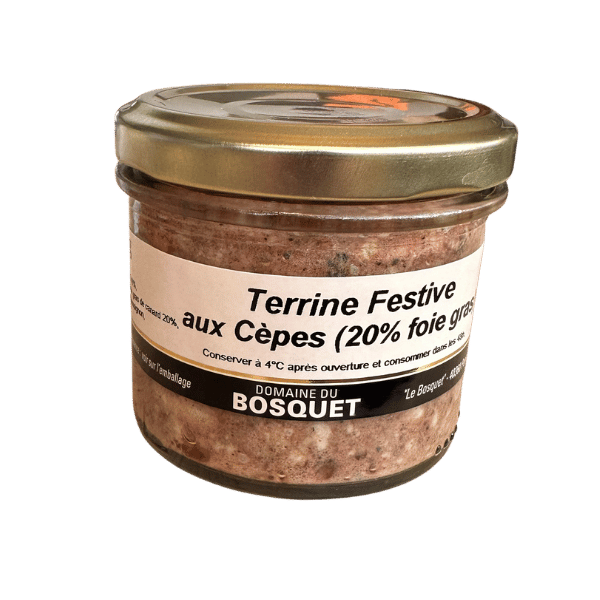 Terrine festive aux cèpes (20% Foie Gras) - 90g