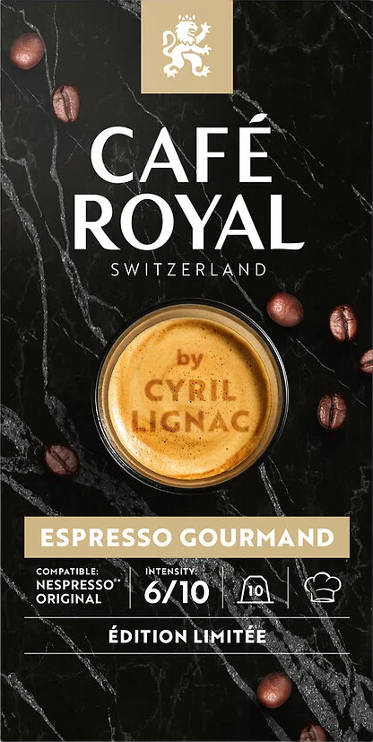 Café espresso gourmand intensité 6 - 10 capsules compatibles Nespresso