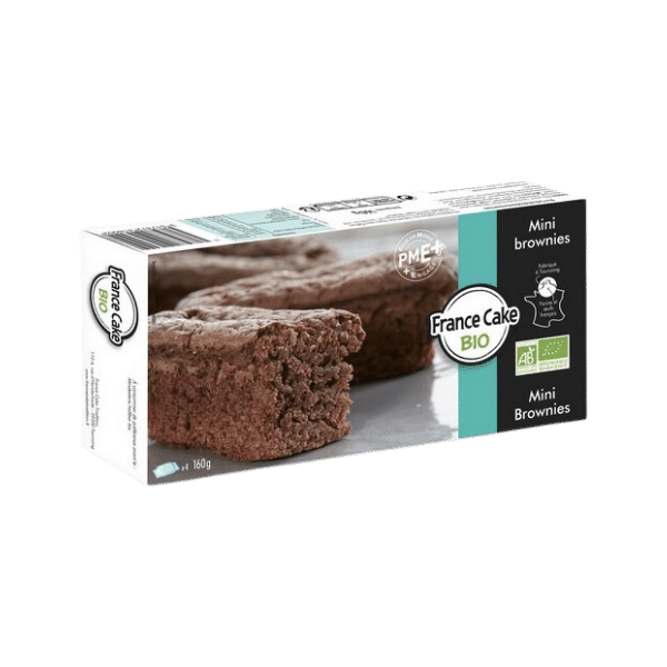 Mini brownies au chocolat bio - 160g - France Cake Tradition