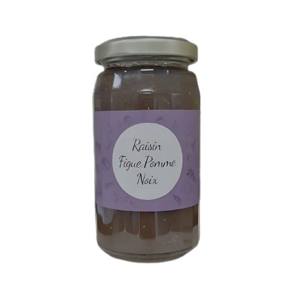 Confiture raisin figue pomme noix - 260g