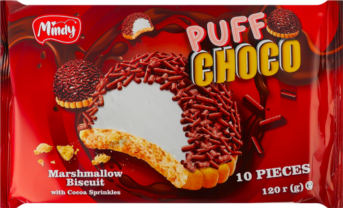 Biscuits à la guimauve et copeaux de chocolat Puff Choco - 120g