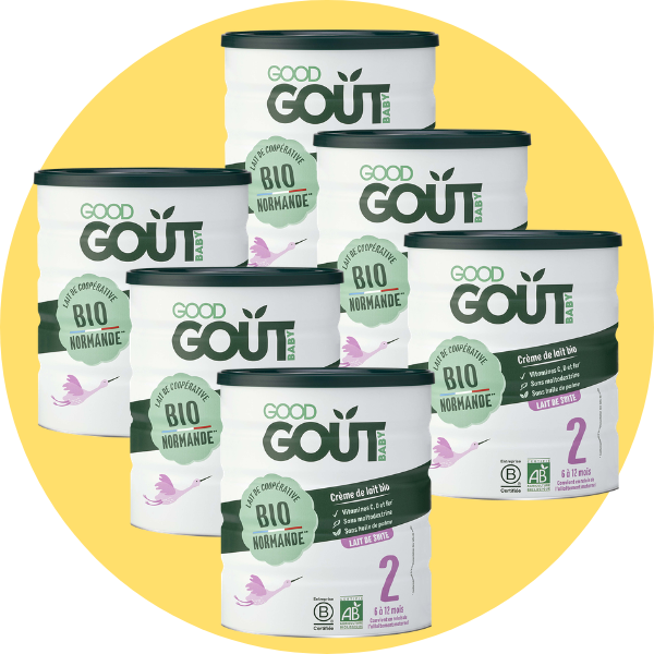 Lot de 6 laits de suite bio dès 6 mois Good Goût