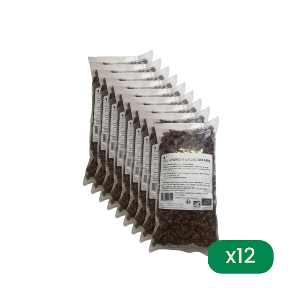 Lot de 12 Crunchy cacao bio - 12 x 400g