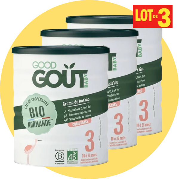 Lot de 3 lait de croissance 3ème âge (10 à 36 mois)