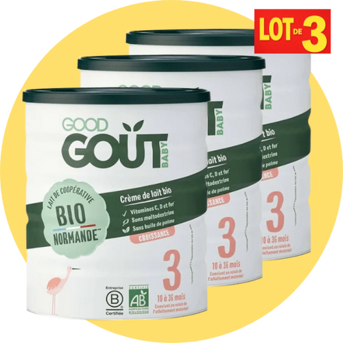 Lot de 3 lait de croissance 3ème âge (10 à 36 mois)