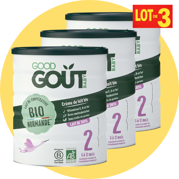 Lot de 3 lait de croissance 2ème âge (6 à 12 mois)